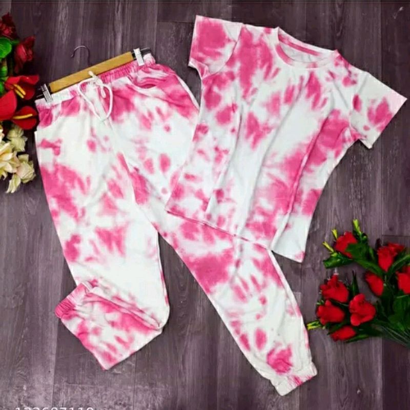 Women Round Neck Top &amp; Bottom Set..