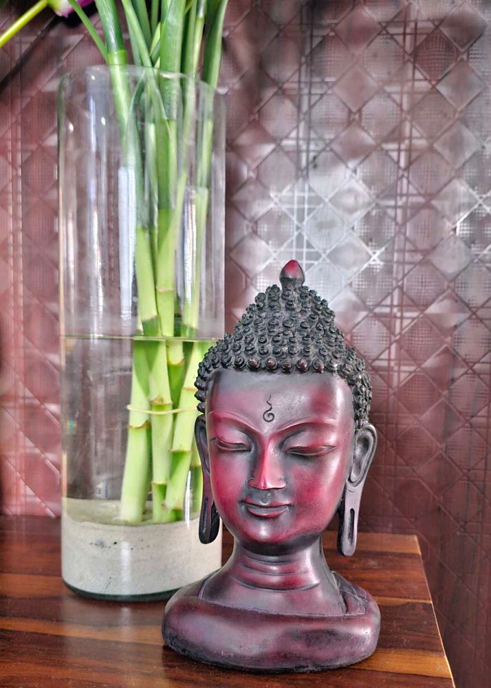 Serene Buddha Head Figurine