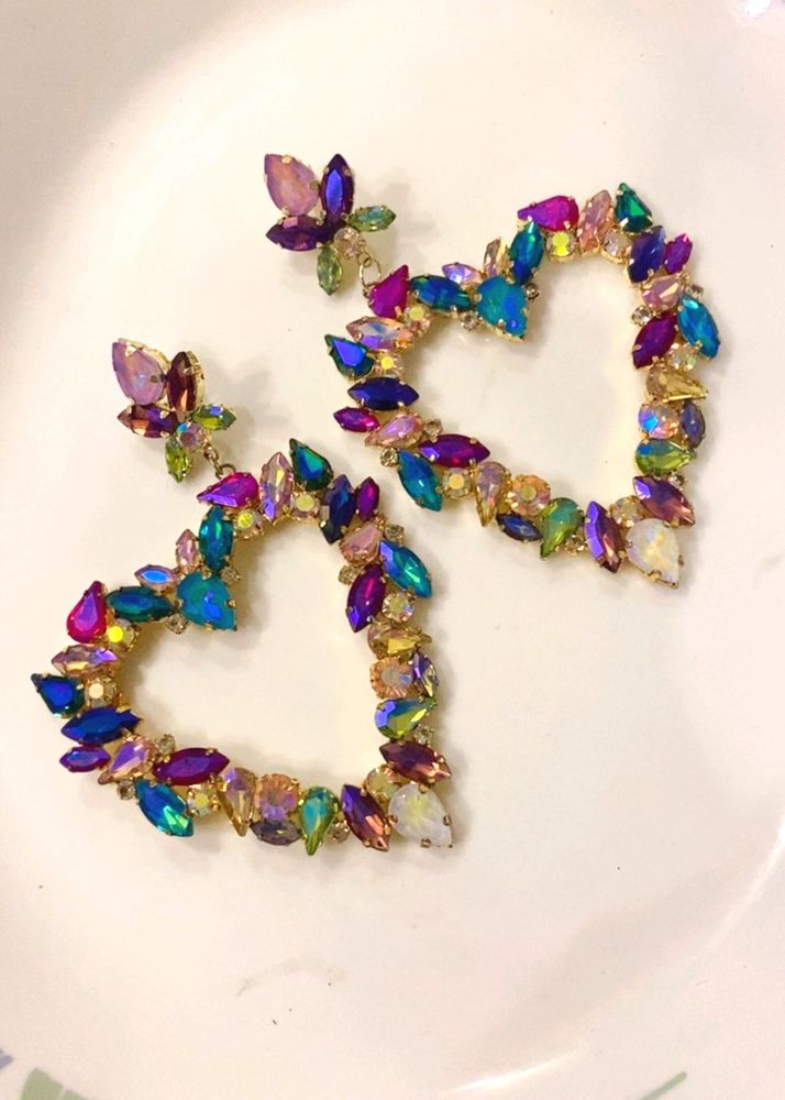 Sparkling Heart Earrings