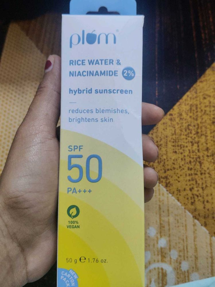 Plum Rice Water Sunscreen SPF 50