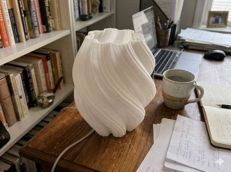 Custom Modern Spiral Lamp | Aesthetic Warm Desk &amp;
