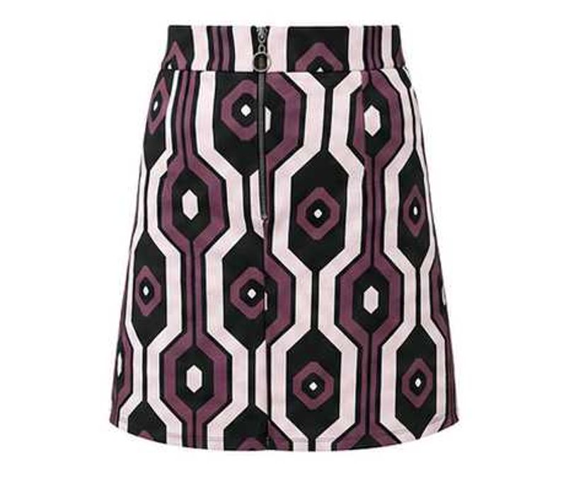 Geometric Print Mini Skirt