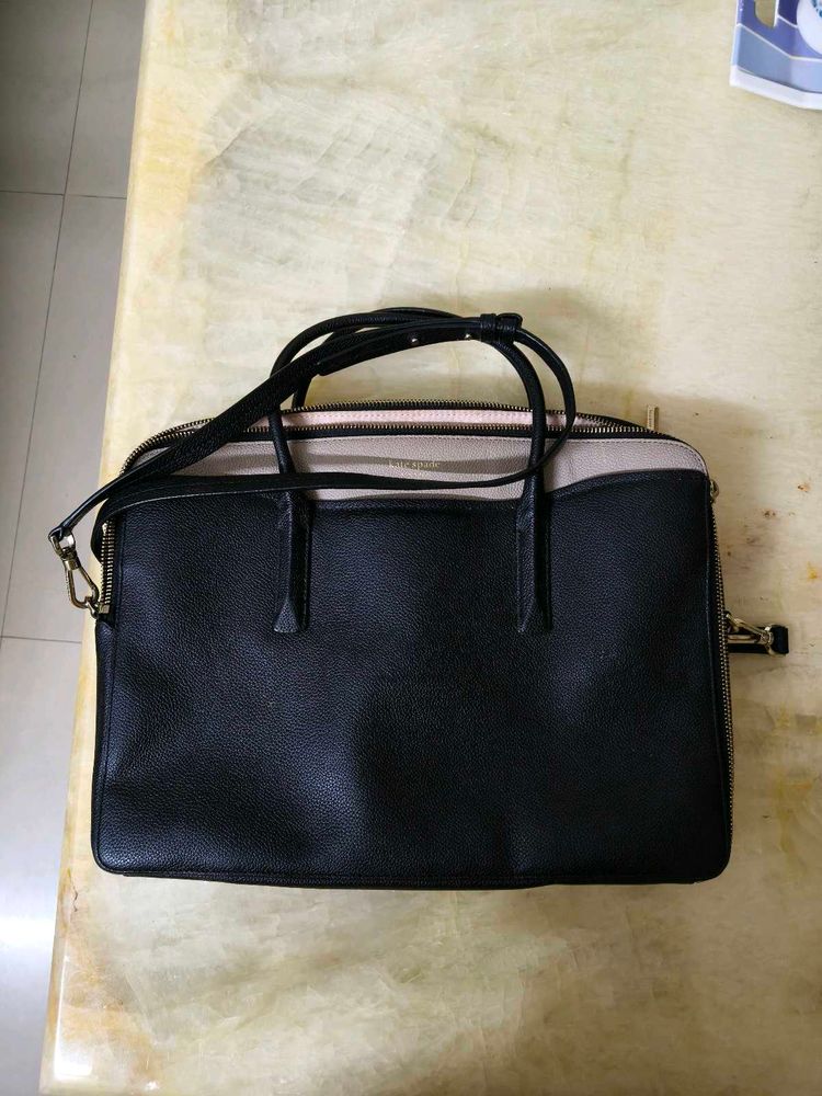 Kate Spade brand Stylish Black Leather Handbag