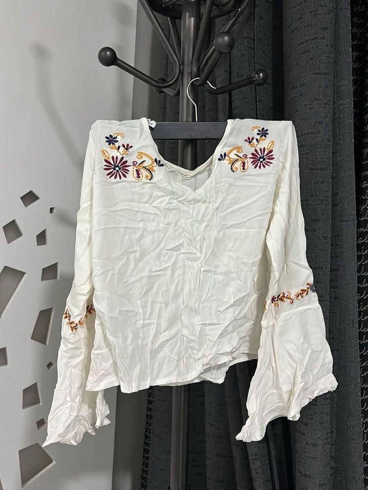 Boho Embroidered top