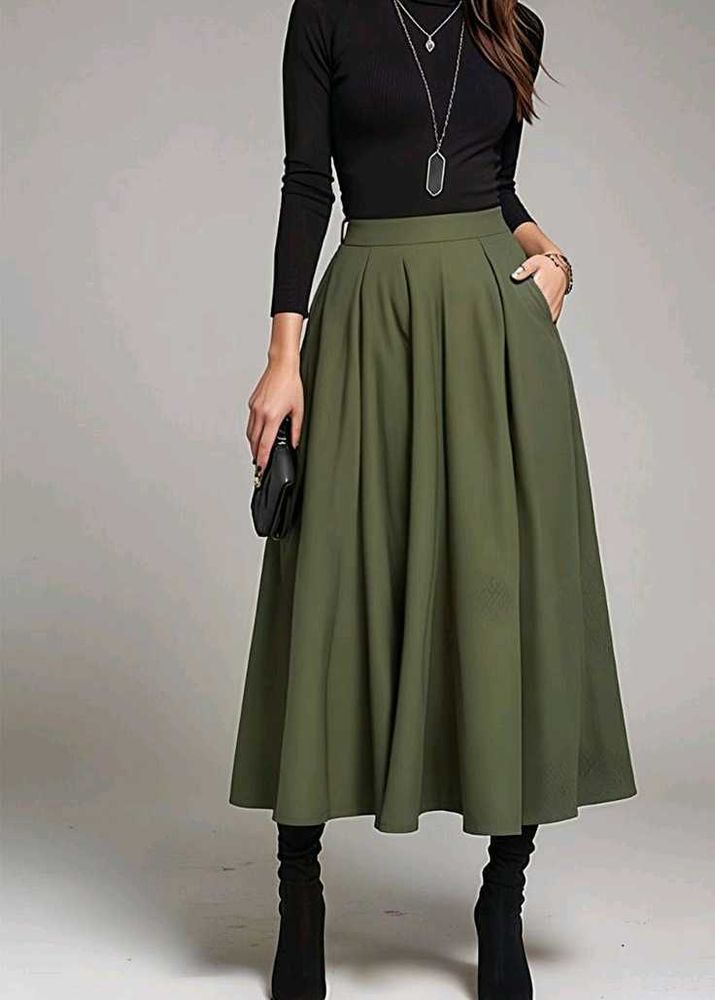 Olive Skirt [Free Delivery]