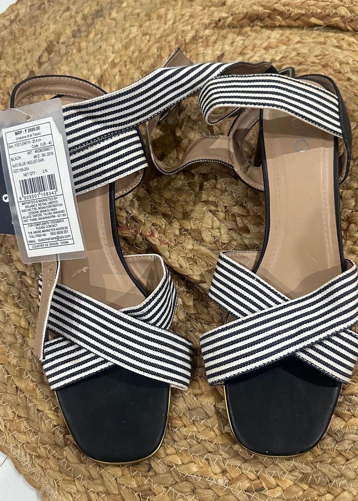 Brand New Striped Strappy Sandals