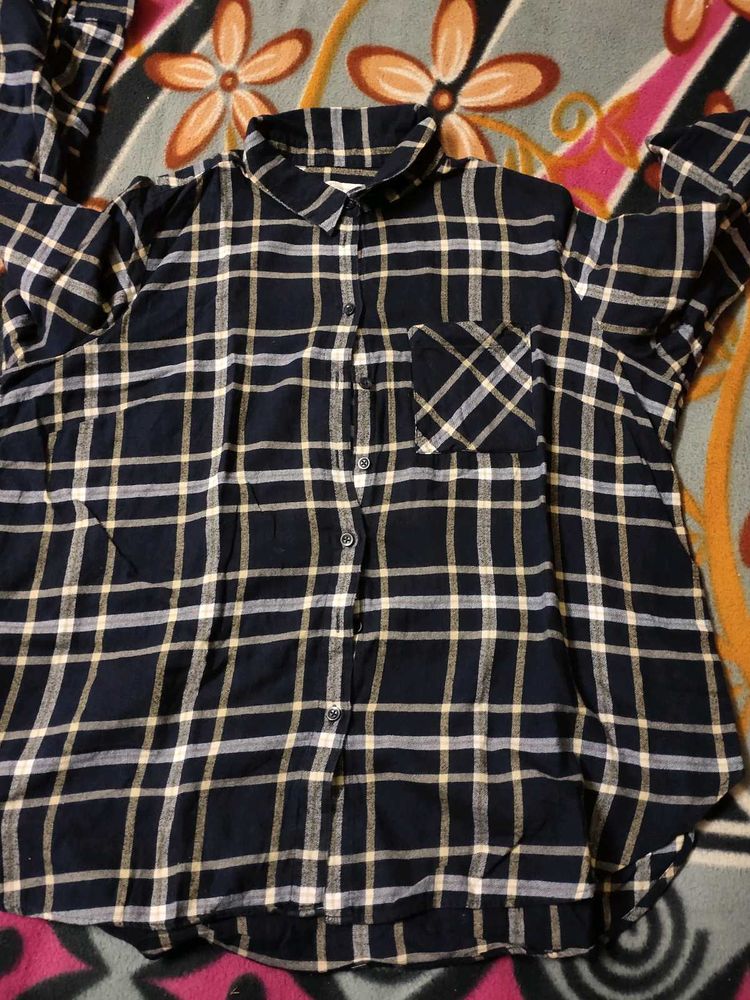 Checkered Button-Down Shirt