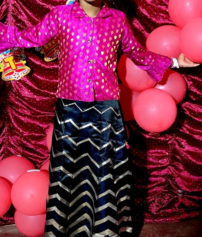Top With Skirt For 7 -9 Years Girl