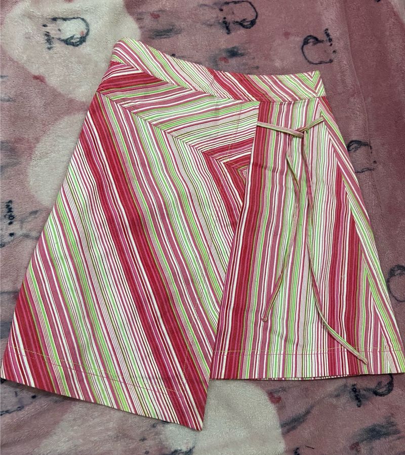 y2k Striped midi Skirt
