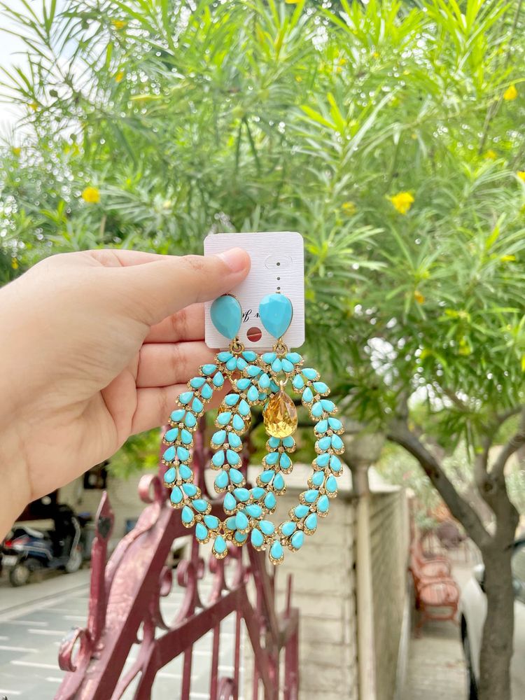 Turquoise Statement Earrings