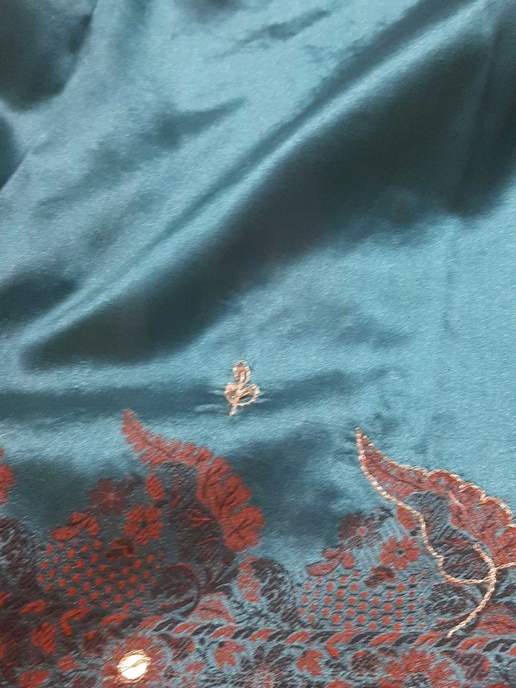 Silk Saree with Floral Border