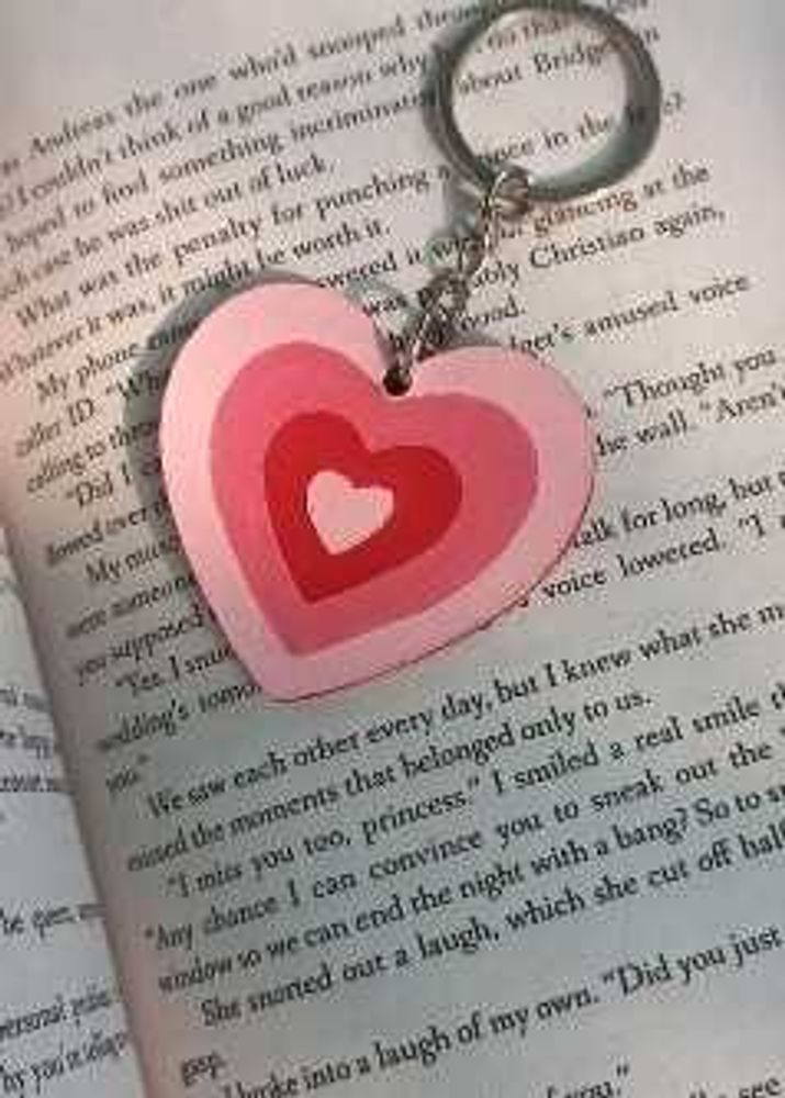 Cute Pink Heart Keychain