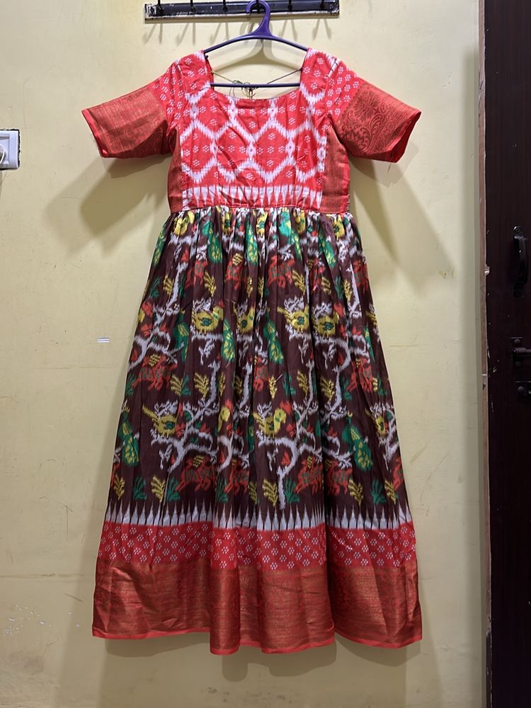 Beautiful Ikat Silk Gown