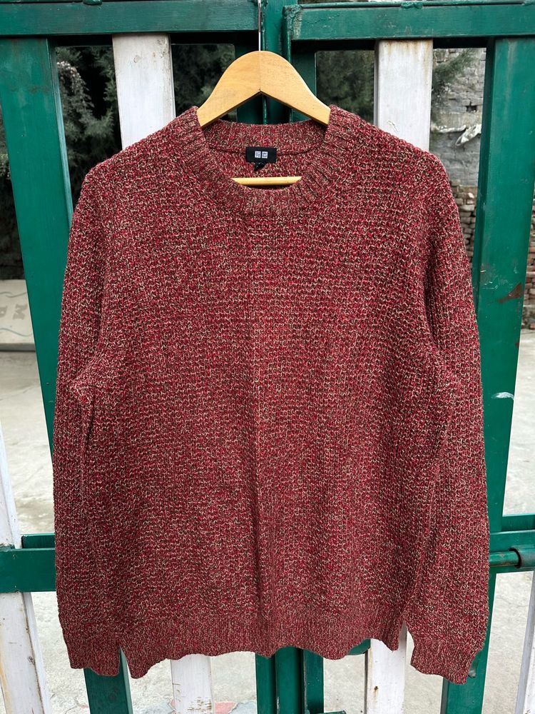 Uniqlo Red Knit Sweater