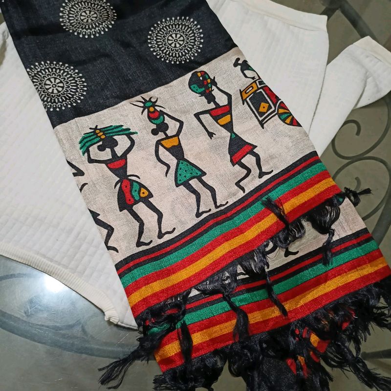 Black Printed Dupatta Stole