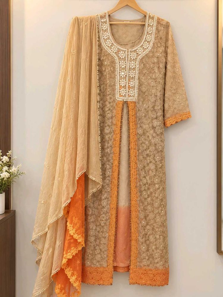 Elegant Sequined Kurta with Dupatta