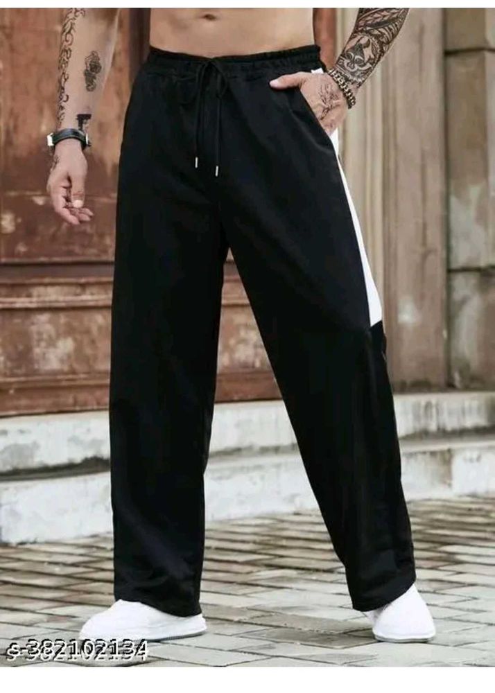 Men's Black &amp; White Track Pants