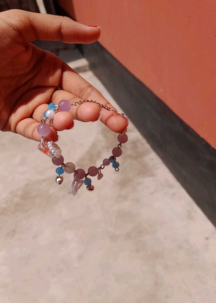 Hanmade Crystal Beaded Charm Bracelet