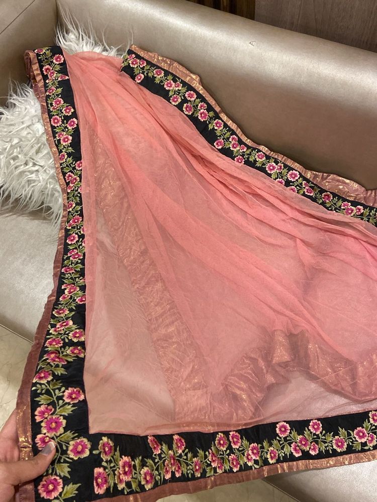 Embroidered Net Dupatta