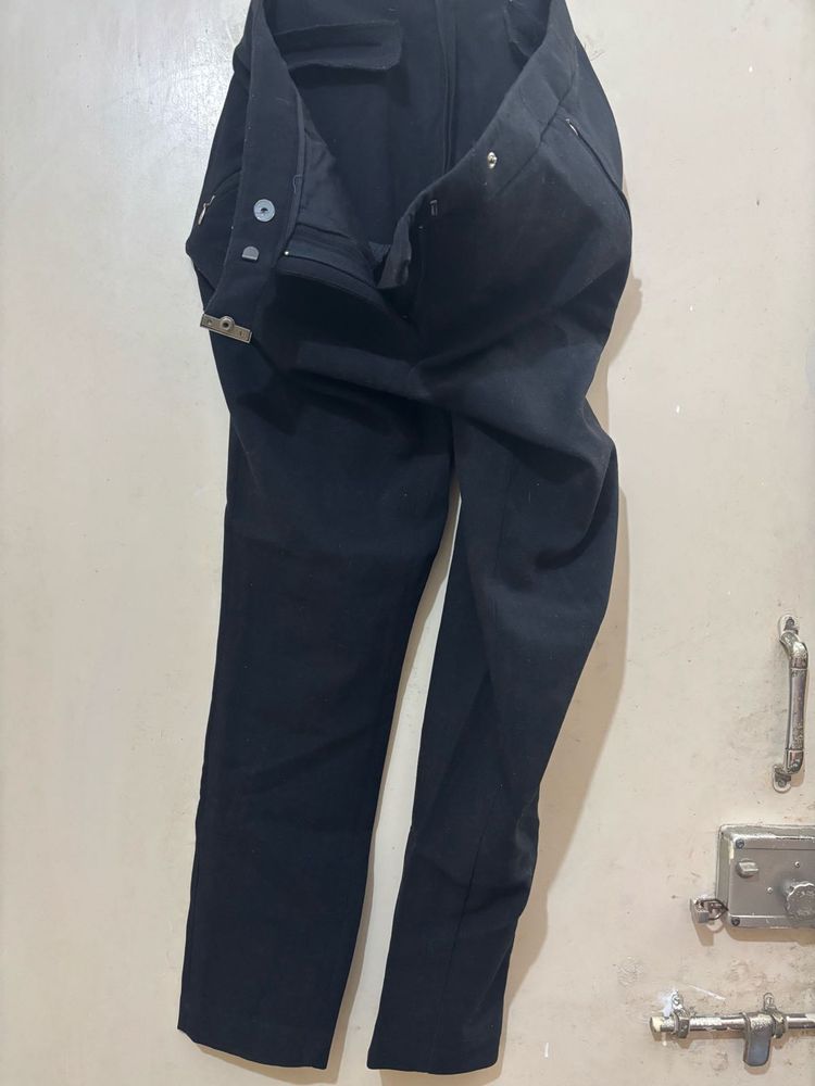 Black Straight Fit Pants