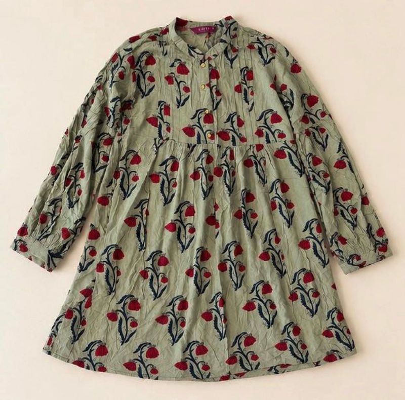 Pretty Floral Print Dress Top