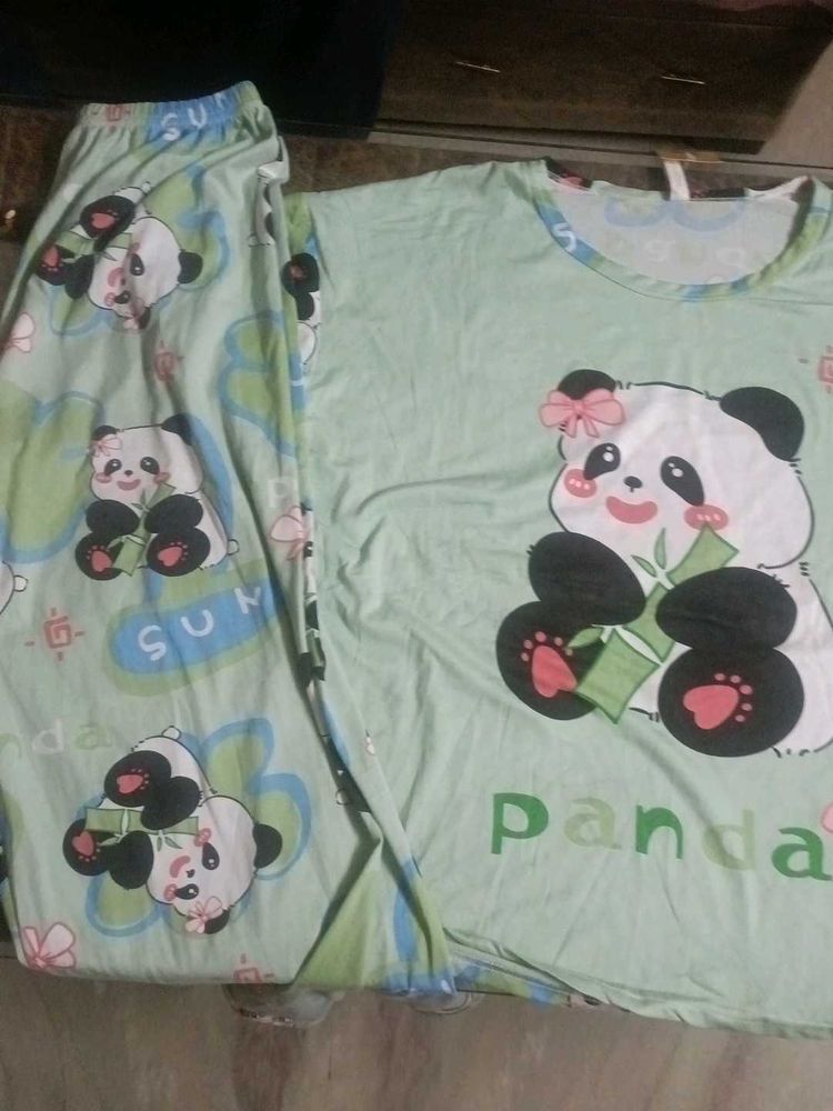 Cute Panda Pajama Set