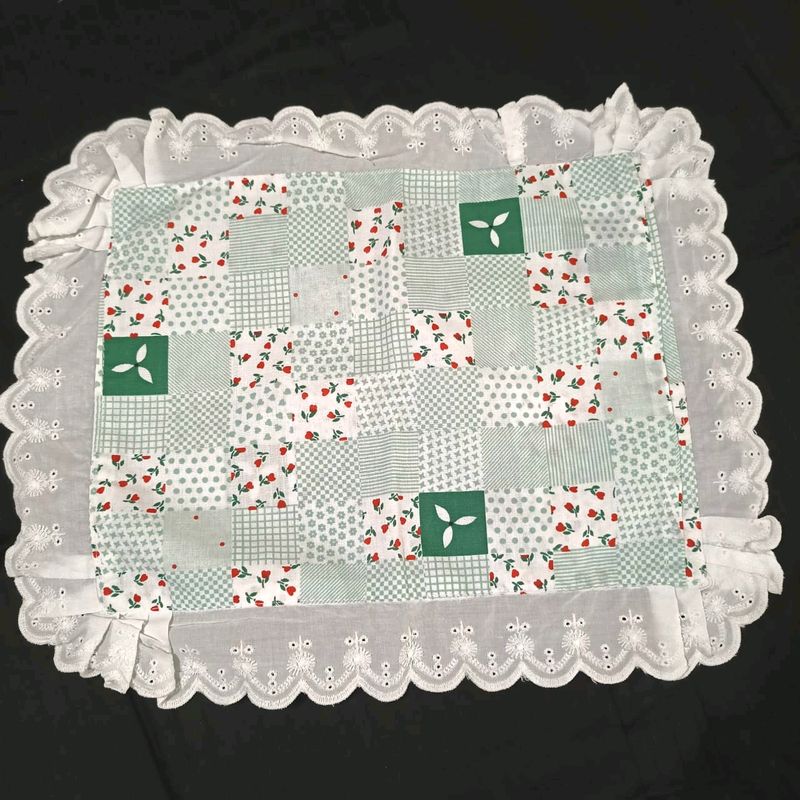 Green Printed Baby Pillow Cover