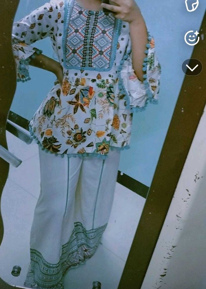 Designer Kurta Set with Palazzo Pants