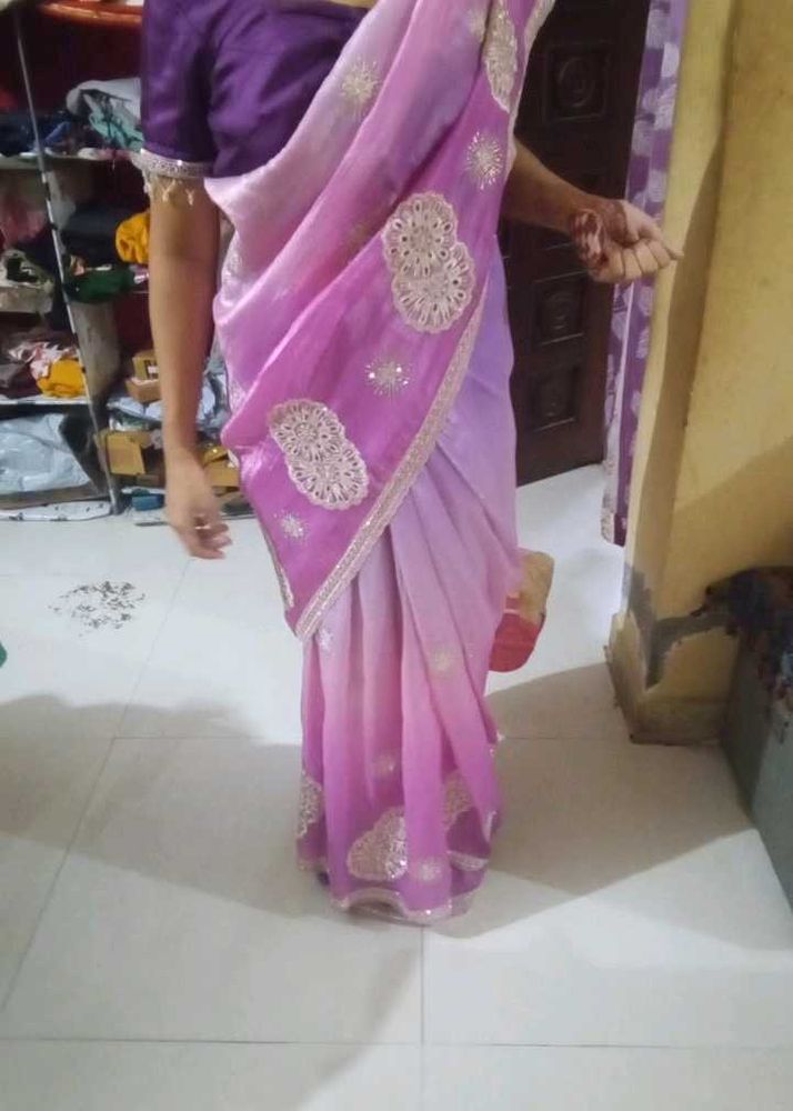 Pastel saree