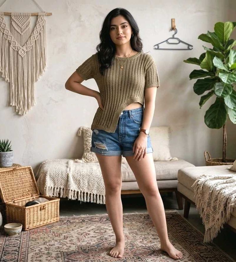 🎉Buy1 Get1 Free🎉Asymmetrical Knitted Top P