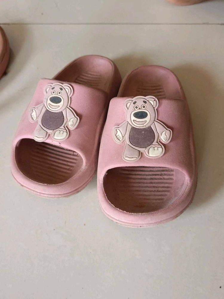 Bear Pink Slides Shoes
