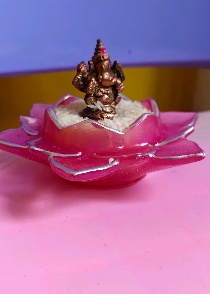 Ganesha Idol in Lotus Diya