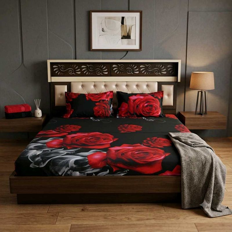 Elegant Rose Print🅰️ Bedding Set