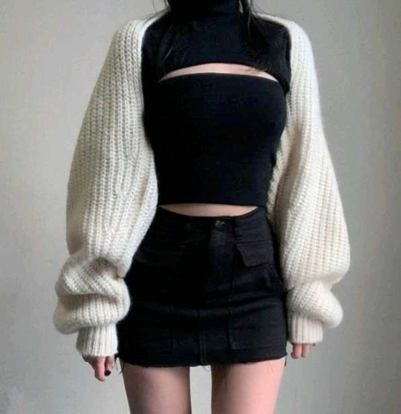 crochet Chunky white srugh