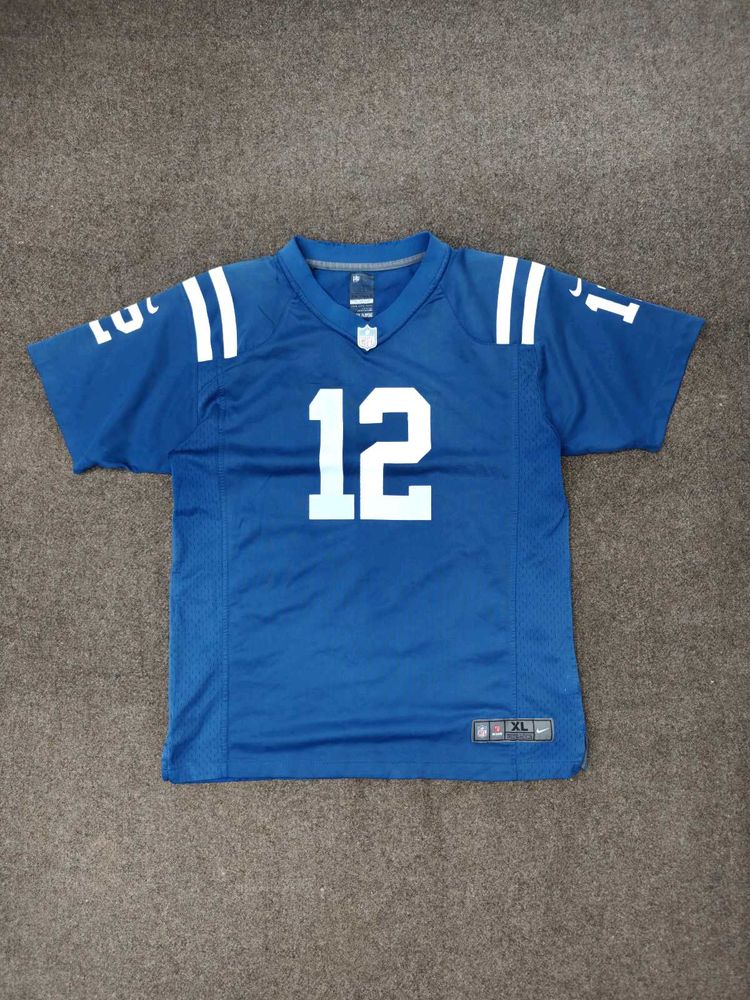 Men's Royal Blue Football Jersey #12