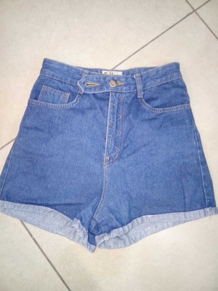High Waisted Denim Shorts