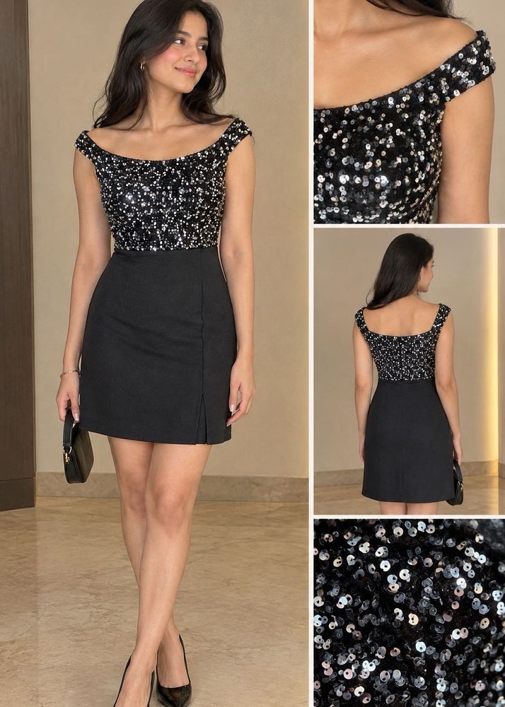 Date night Off-Shoulder Black Dress