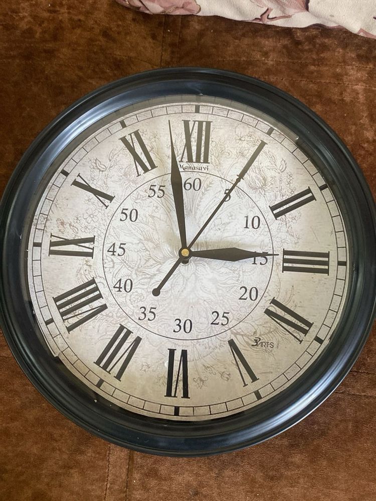 Vintage Roman Numeral Wall Clock