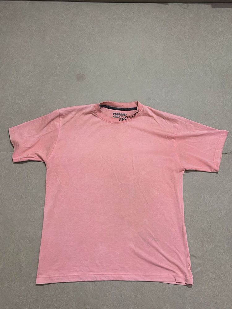 Pink Crew Neck T-Shirt