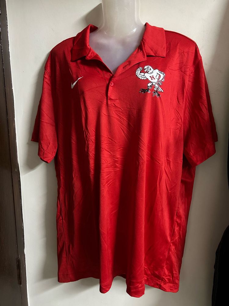 Red Nike Polo Shirt