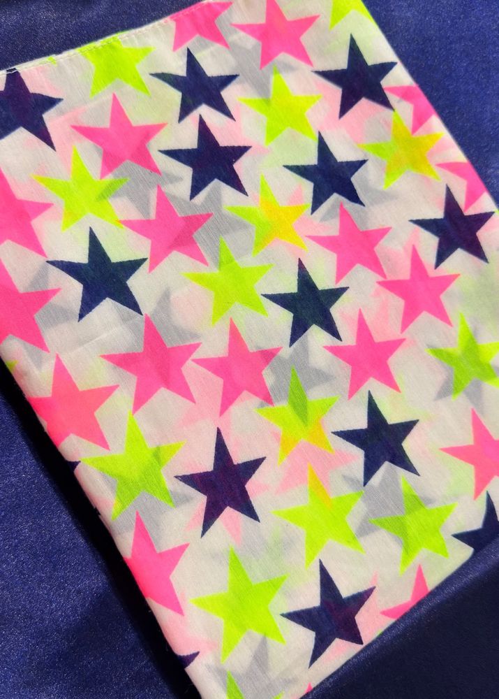 Neon Star Printed scarf