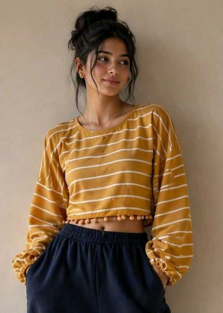 Comfortable mustard top