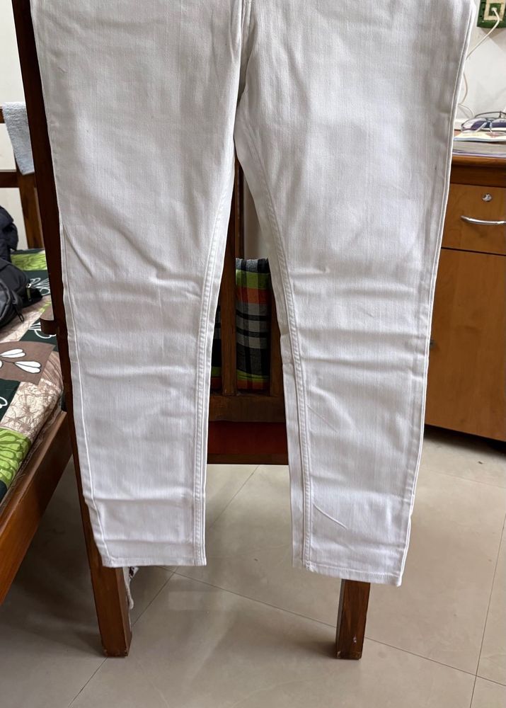 Classic White Denim Jeans