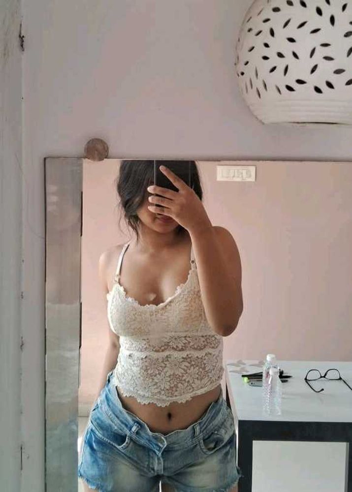 Padded Cute Camisole With Lace Detailing