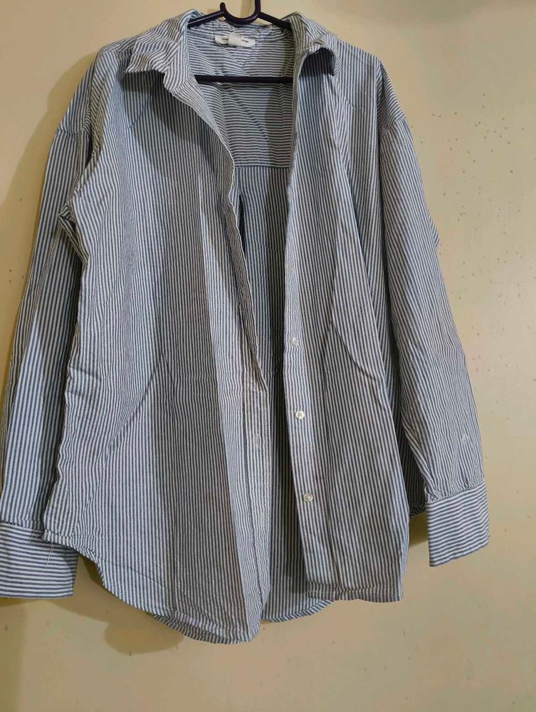 Classic Striped Button-Up Shirt