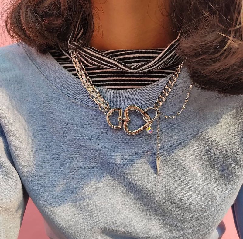 Heart Pendant Chain Necklace
