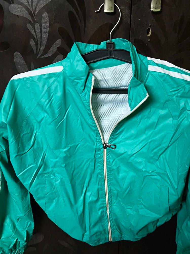 Teal Windbreaker Jacket