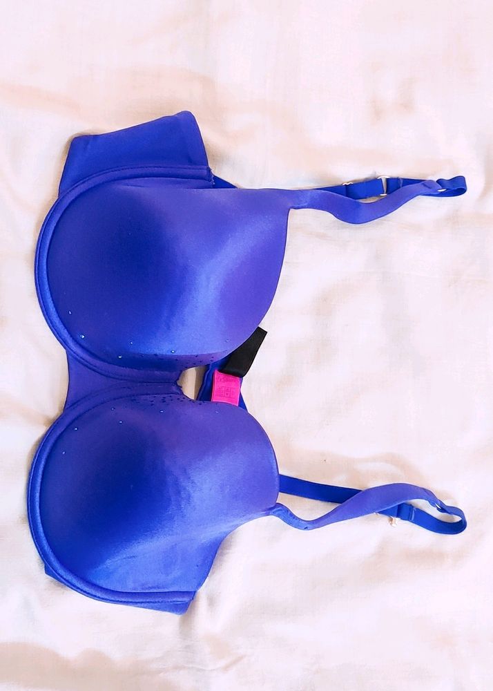 ORIGINAL La Senza BLue Rhinestone Intimate Pushup Bra