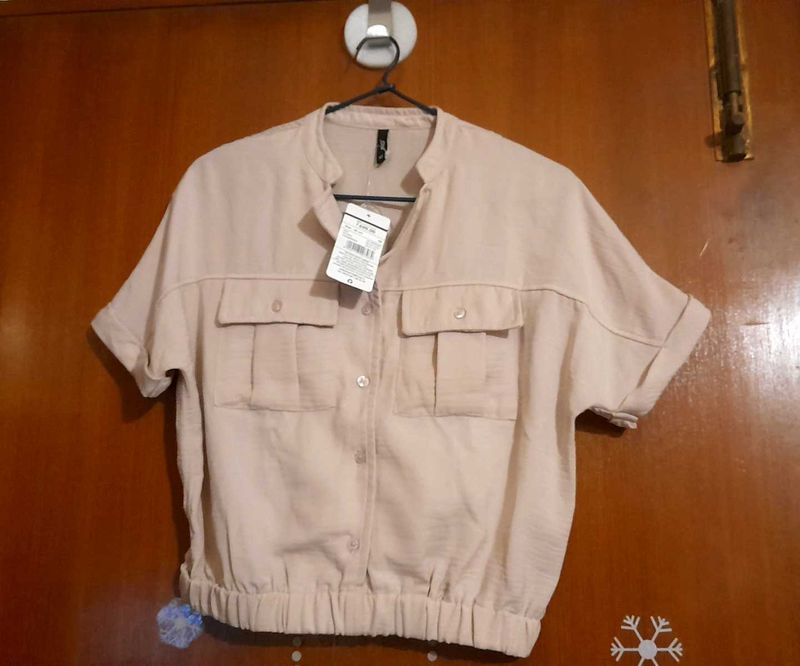 Beige Crop top