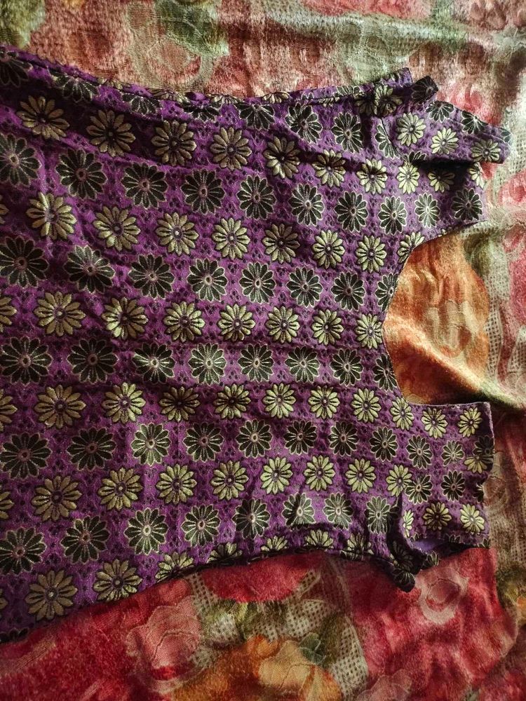 Purple Floral Top